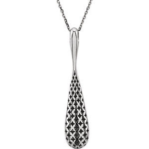 Thumbnail: 14K White 1/5 CTW Diamond Teardrop 18" Necklace