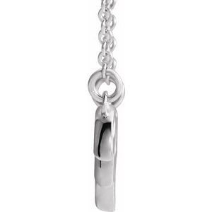 Thumbnail: 14K White Leaf 16-18" Necklace