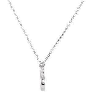 Thumbnail: 14K White Freeform Bar 16" Necklace