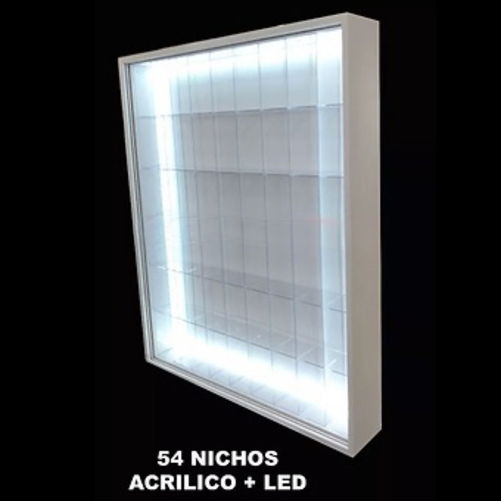 Miniatura: Expositor Estante 54 Boneco + Led Miniatura Chumbo Marvel Dc