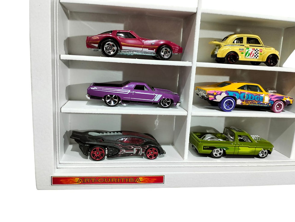 Miniatura: Estante Expositor 110 Nichos 1:64 Coleção Miniaturas Hot