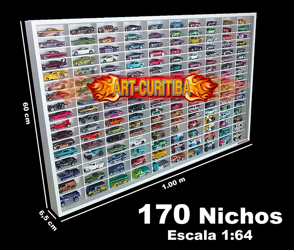 Estante Expositor 170 Nichos 1:64 Coleção Miniaturas Hot