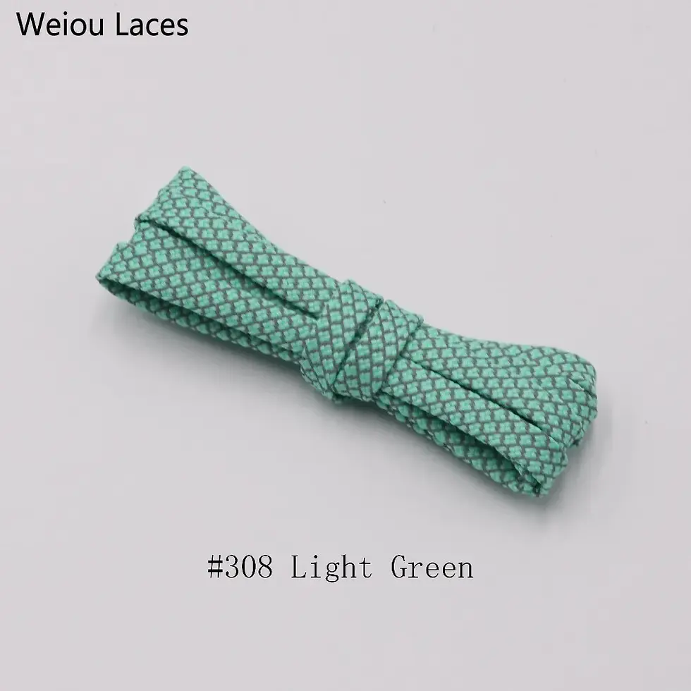 Thumbnail: Offical Weiou New Flat 3M Reflective Shoelaces Runner Weave Tape Athletic Safety