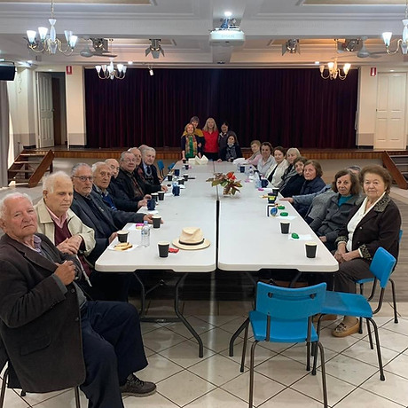 people using church hall