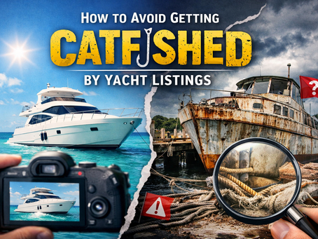 how to avoid getting catfished by yacht listings creative photo for blog post by Ward Yacht Sales