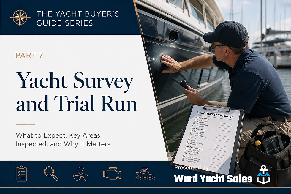 The Yacht Buyer's Guide Series: Part 7 - Yacht Survey and Trial Run by Ward Yacht Sales