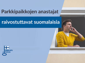naapuri ilmoittamassa väärinpysäköinnistä