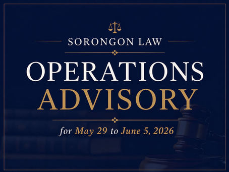 Operations Advisory: Consultation Services Unavailable from May 29 to June 5, 2026