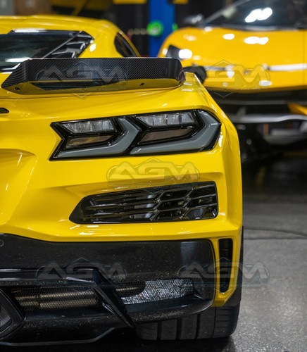 AGM C8 Z06/ERay/ZR1 Visible Carbon Spoiler Wicker Extensions | AG