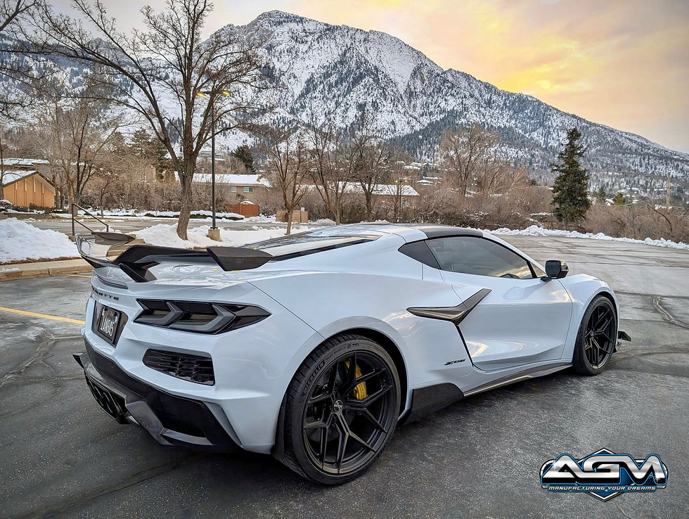 AGM C8 Corvette Z06/ERay Aero Blades (Visible Carbon/Carbon Flash Metallic)