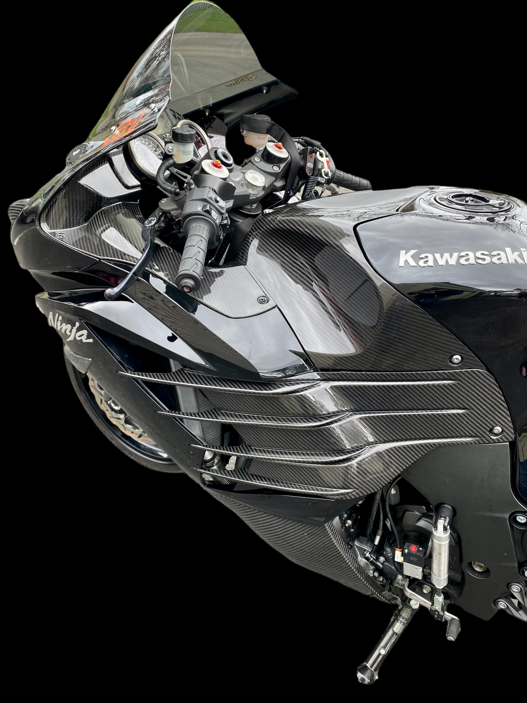 AGM ZX14R 12+ Carbon Fiber Side Gills | AG Motorsports