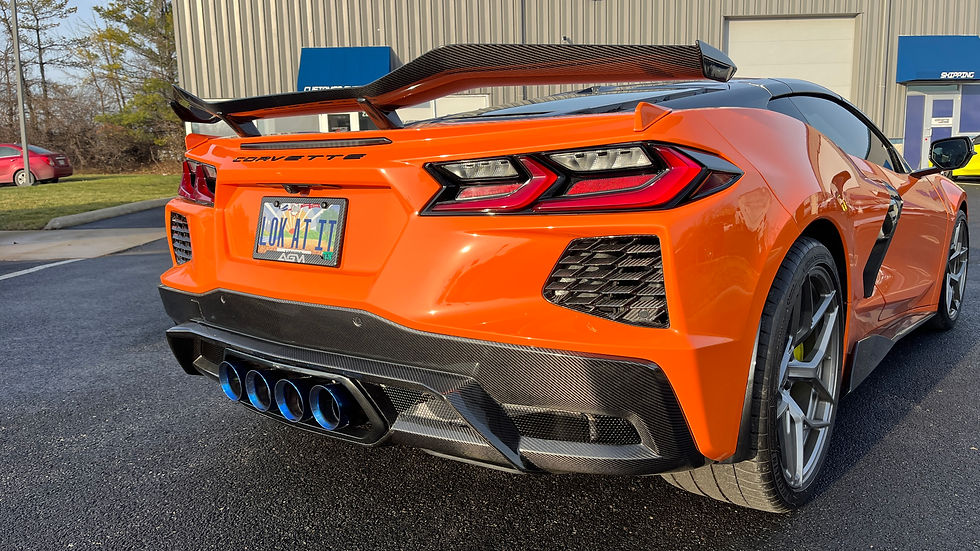 Thumbnail: AGM C8 Corvette Center Exit Exhaust Conversion Package w/Carbon Fiber Diffuser