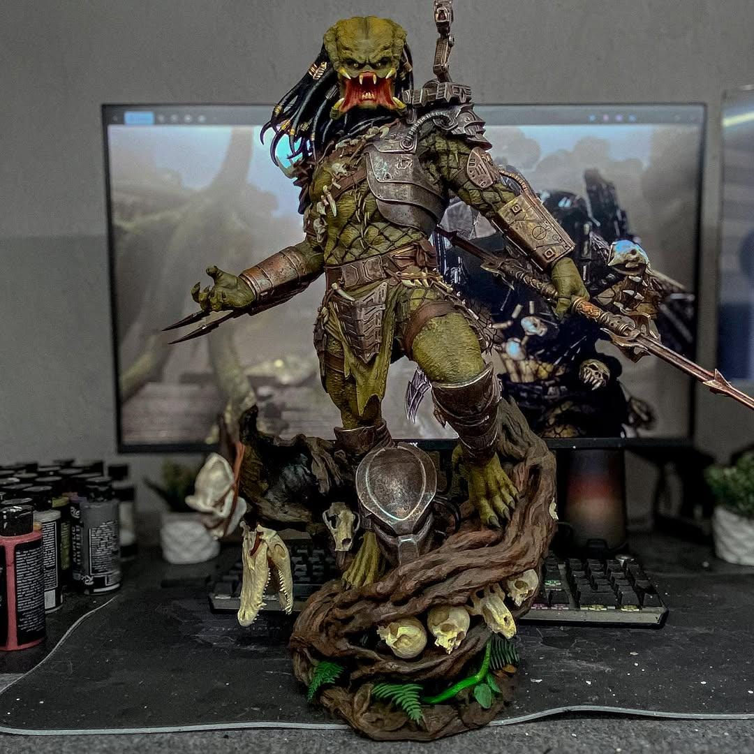 Predator 3D Figür | El Boyaması | Predator Figür | LV6