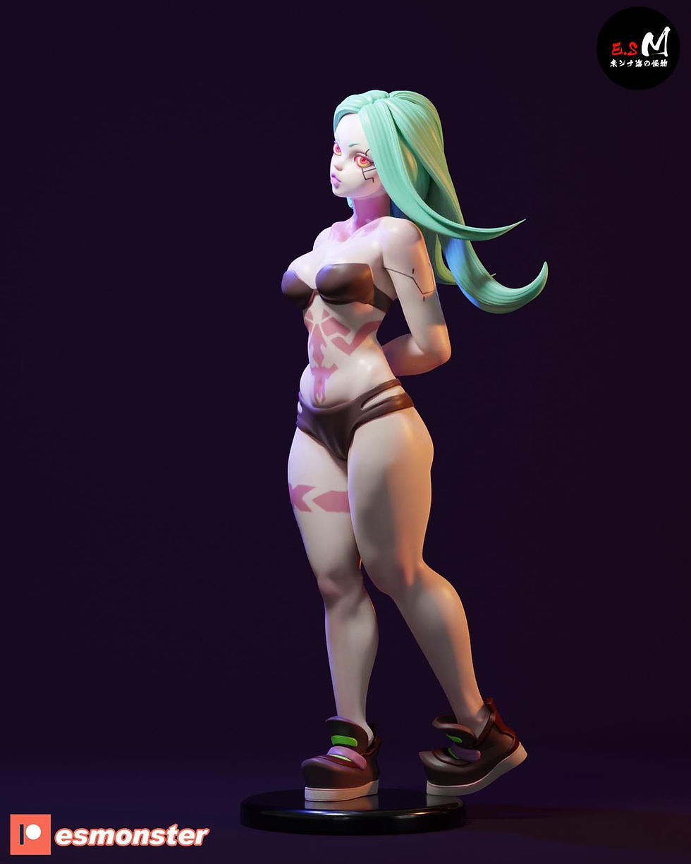 Küçük resim: Rebecca 3D Figür | El Boyaması | Cyberpunk 2077 Figür | LV1