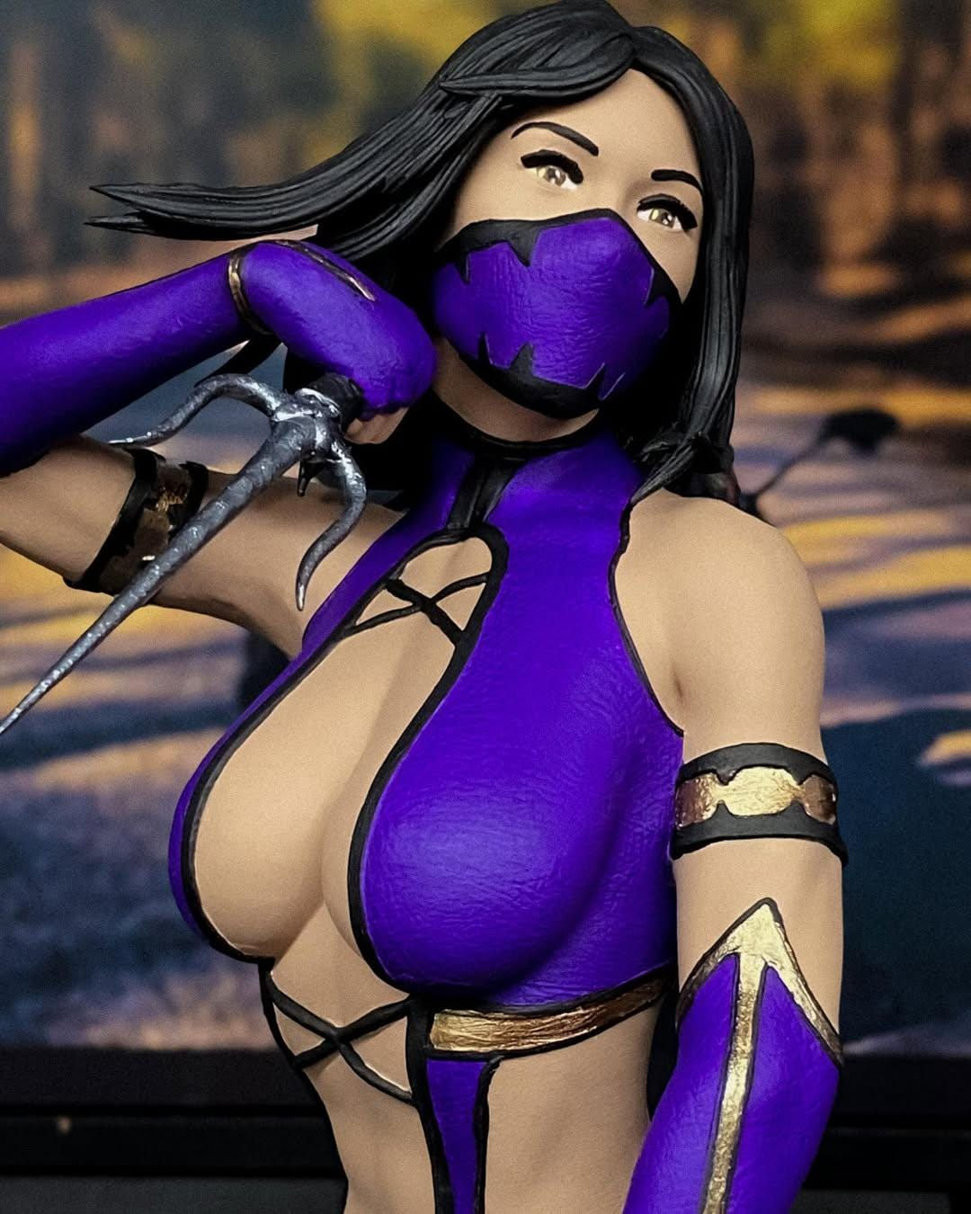 Mileena 3D Figür | El Boyaması | Mortal Kombat Figür | LV2