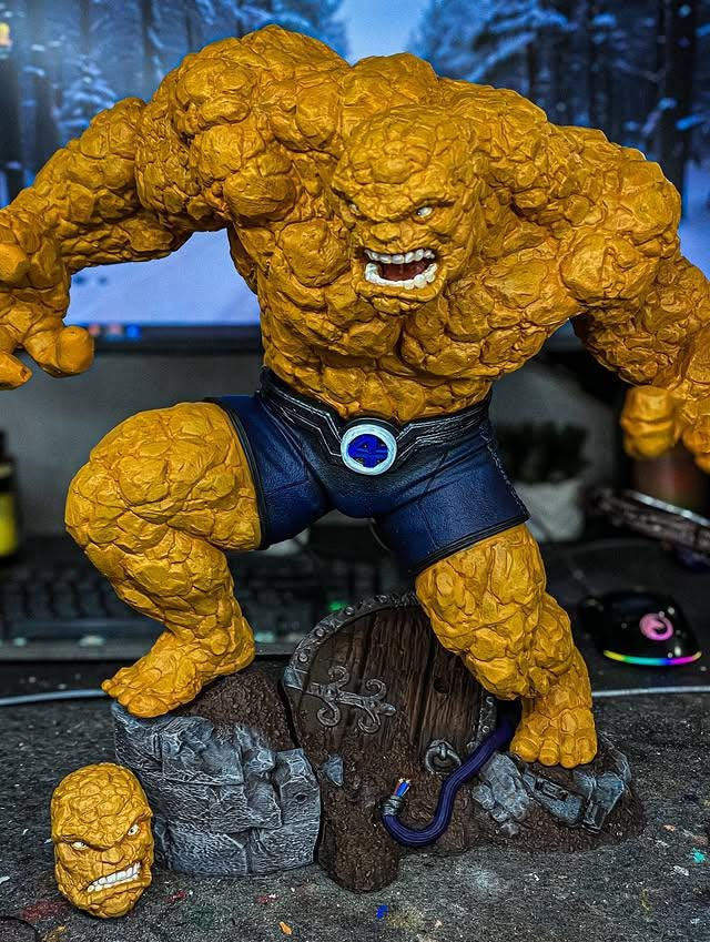 The Thing 3D Figür | El Boyaması | Marvel Figür | LV4