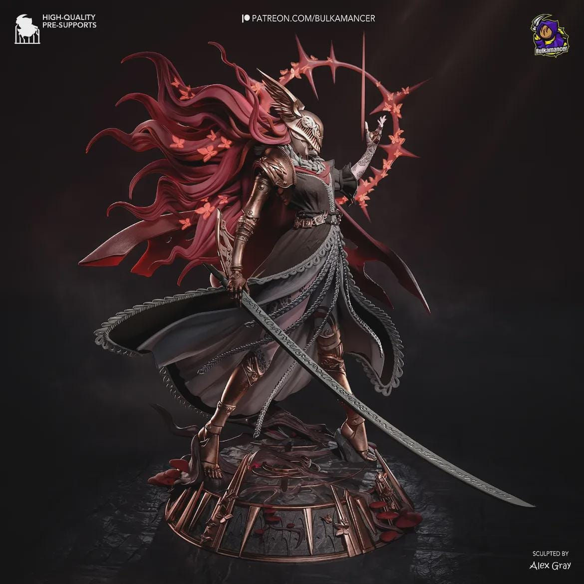 Malenia 3D Figür | El Boyaması | Elden Ring Figür | LV6