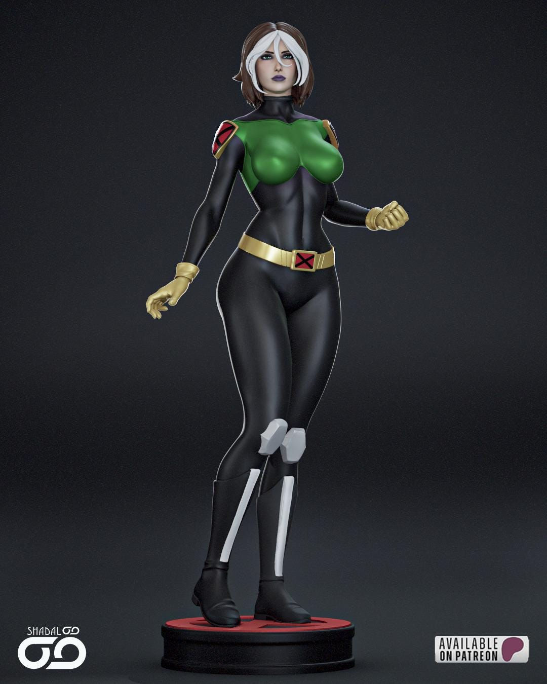 Rogue 3D Figür | El Boyaması | Marvel Figür | LV2