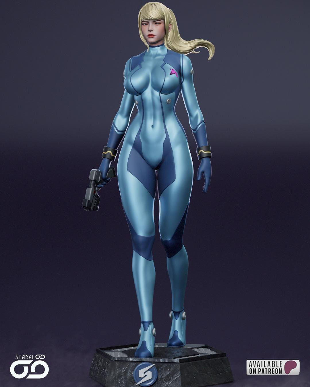 Samus Aran 3D Figür | El Boyaması | DC Figür | LV2