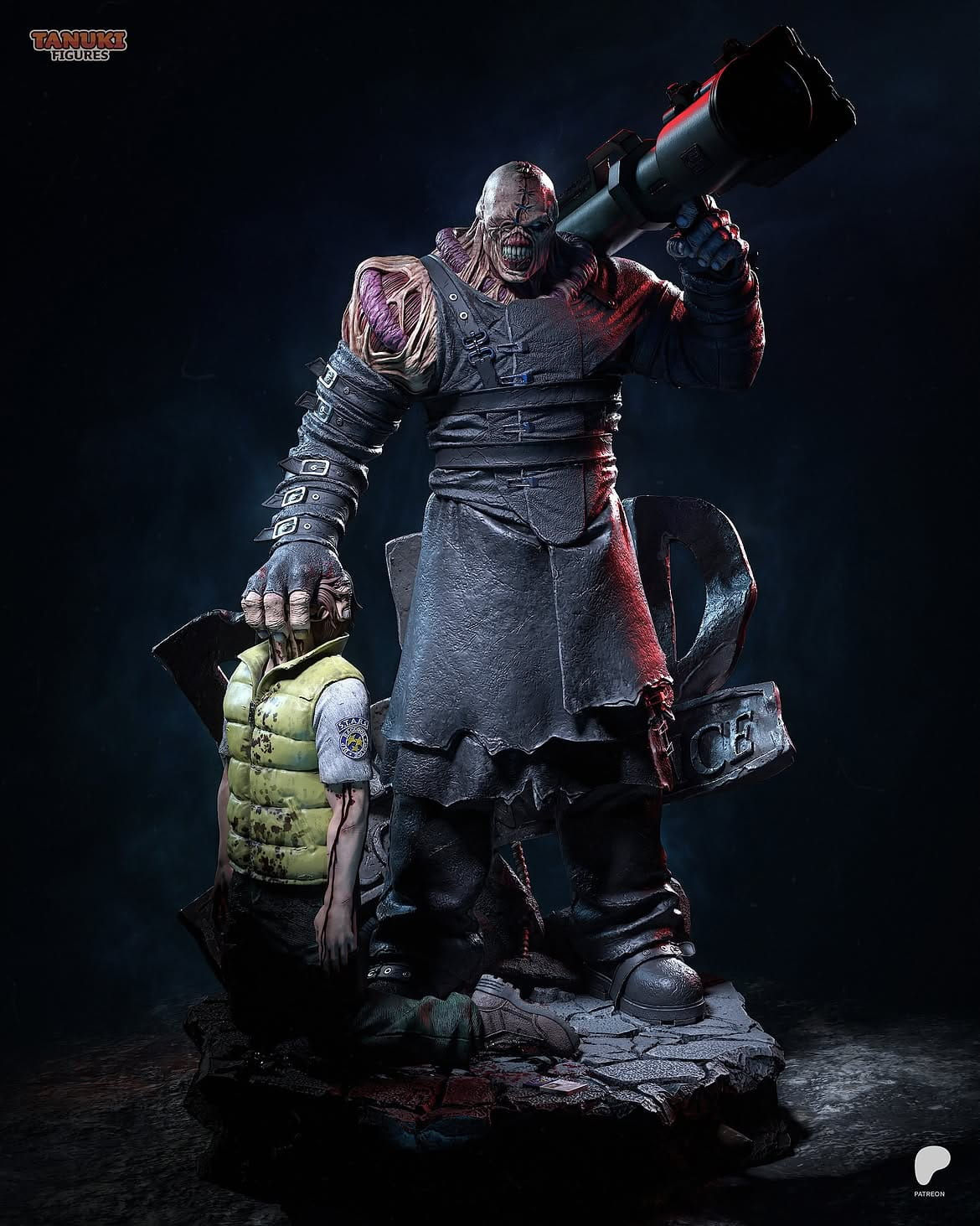 Nemesis 3D Figür | El Boyaması | Resident Evil Figür | LV-SET