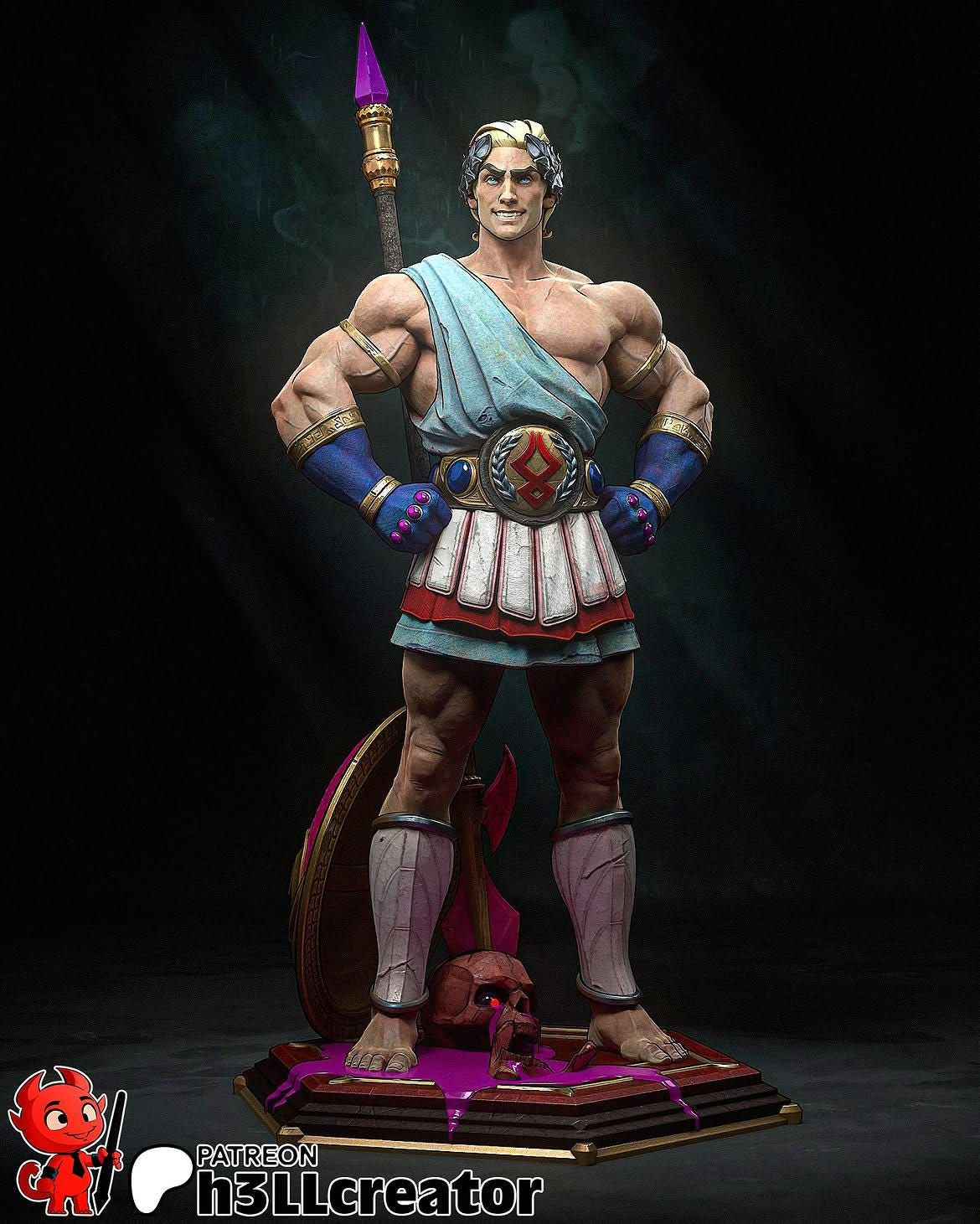 Theseus 3D Figür | El Boyaması | Theseus Figür | LV5