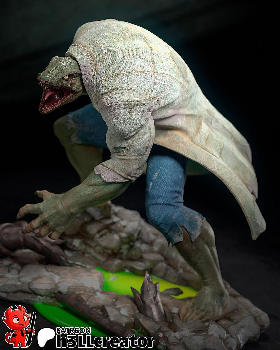 Küçük resim: Lizard - Dr. Curtis-Curt-Connors 3D Figür | El Boyaması | Marvel Figür | LV6