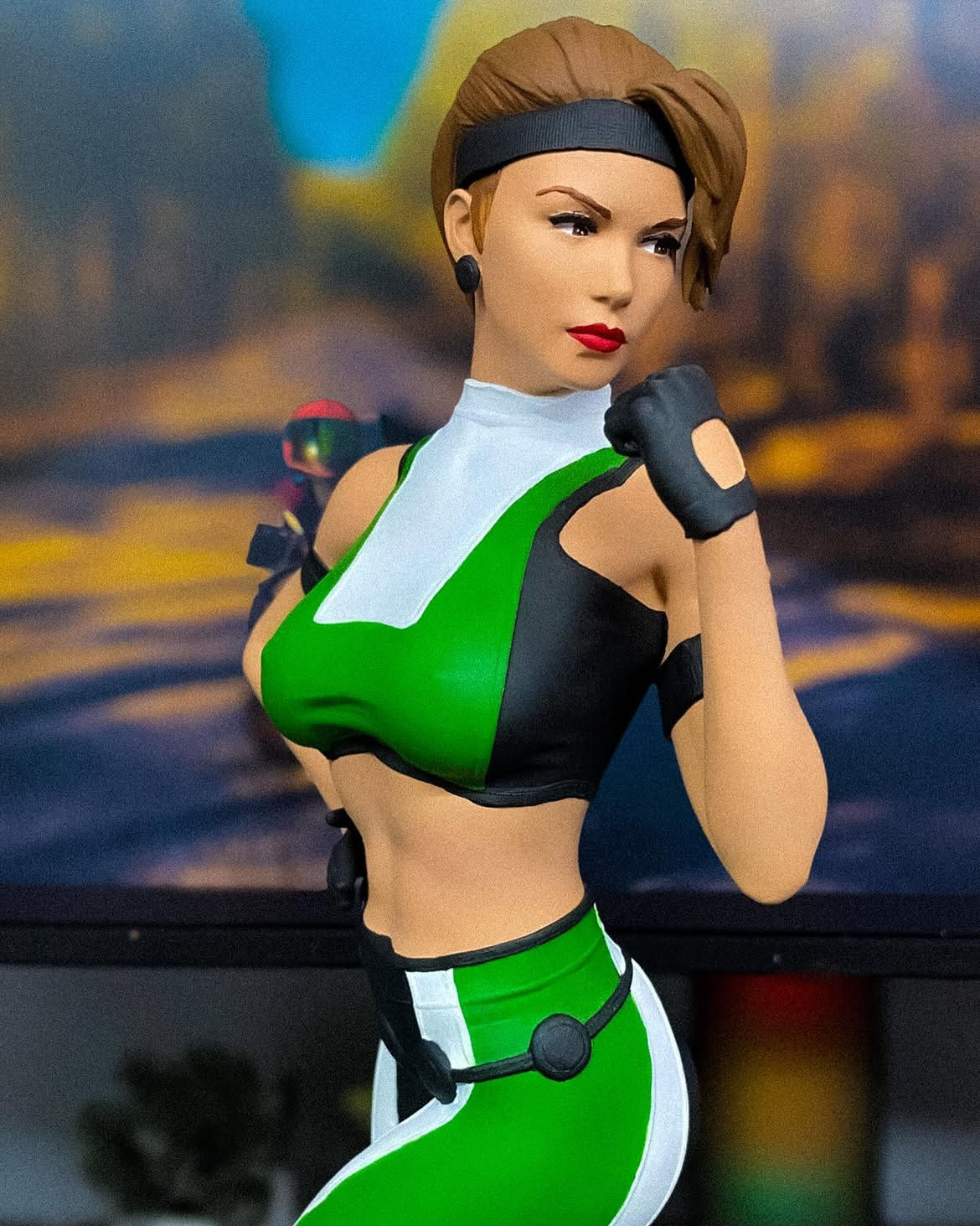 Sonya Blade 3D Figür | El Boyaması | Mortal Kombat Figür | LV1