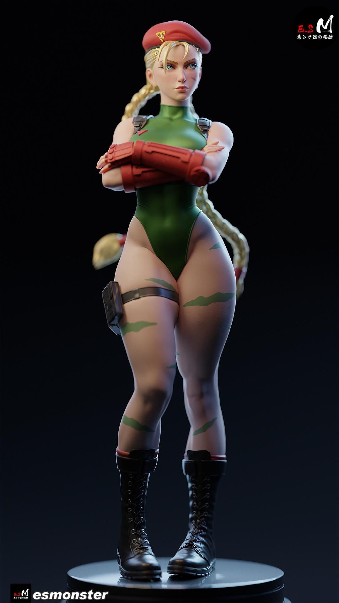 Cammy 3D Figür | El Boyaması | Street Fighter Figür | LV2