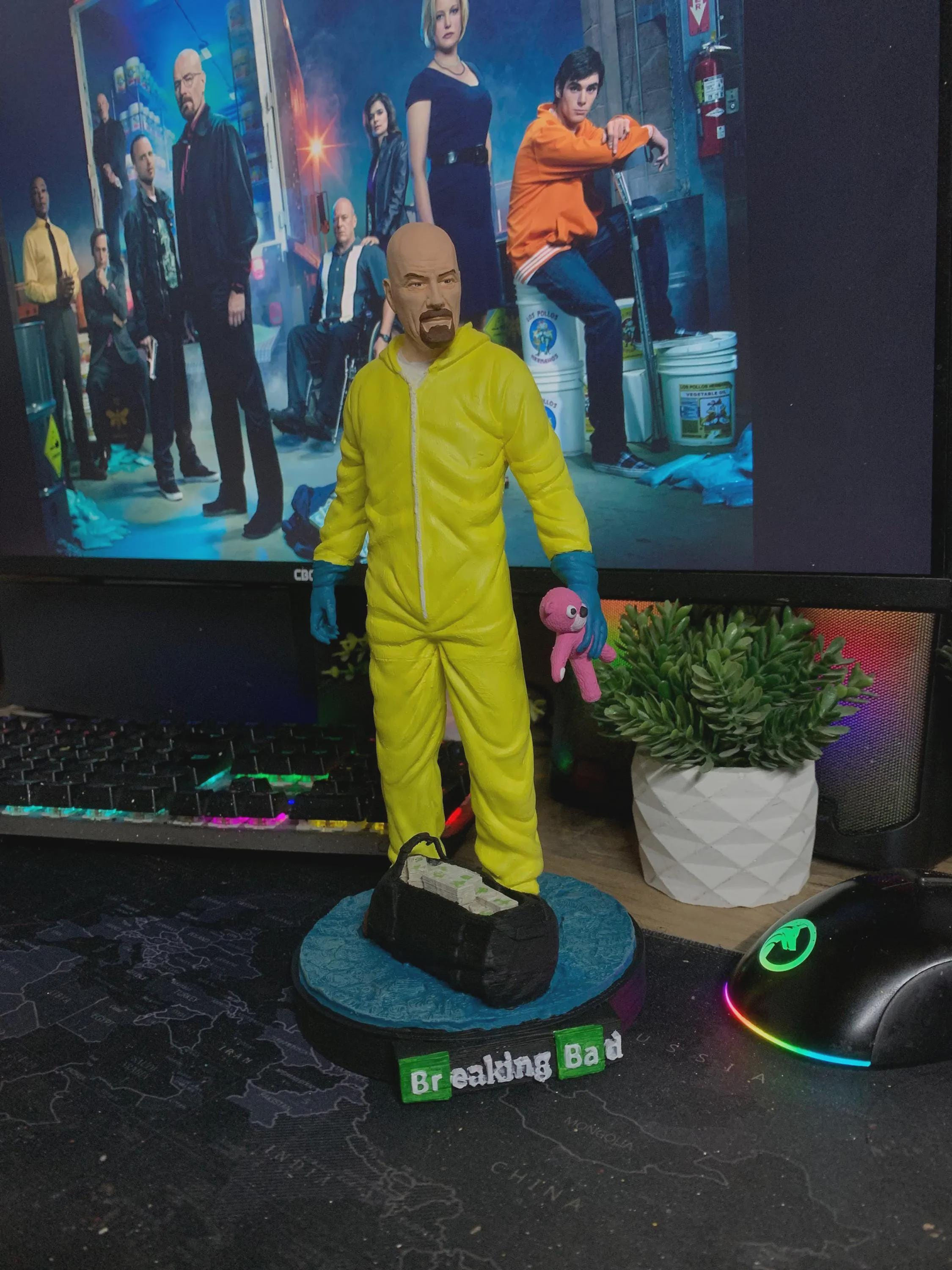 Walter White 3D Figür | El Boyaması | Breaking Bad Figür | LV2
