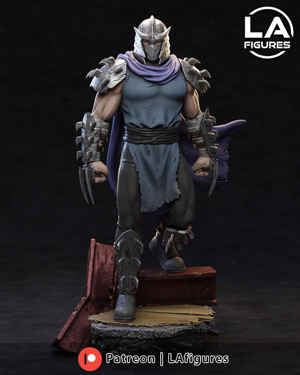 Shredder 3D Figür | El Boyaması | Ninja Turtles Figür | LV3