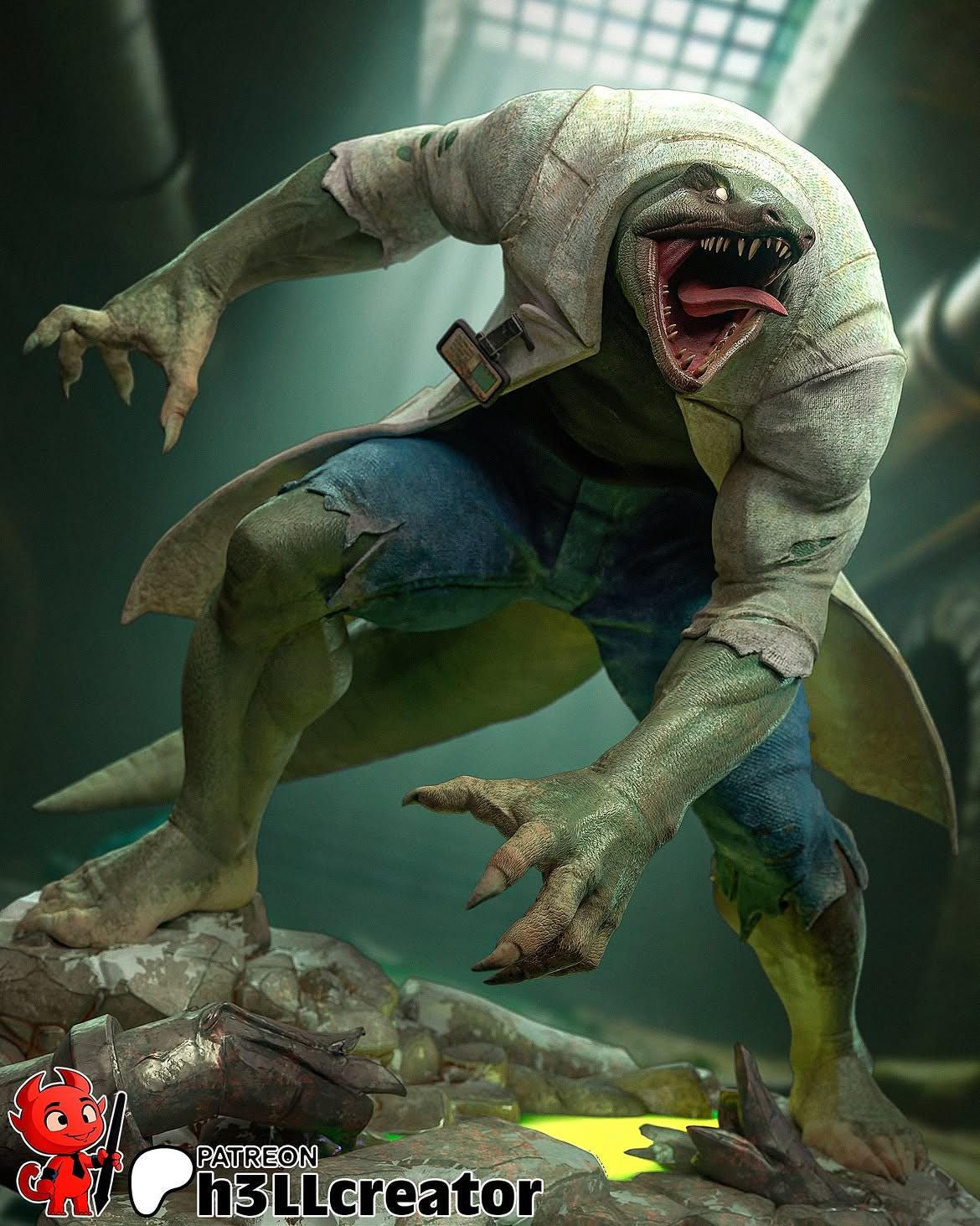 Lizard - Dr. Curtis-Curt-Connors 3D Figür | El Boyaması | Marvel Figür | LV6