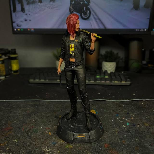 Küçük resim: Judy Alvarez 3D Figür | El Boyaması | Cyberpunk 2077 Figür | LV1