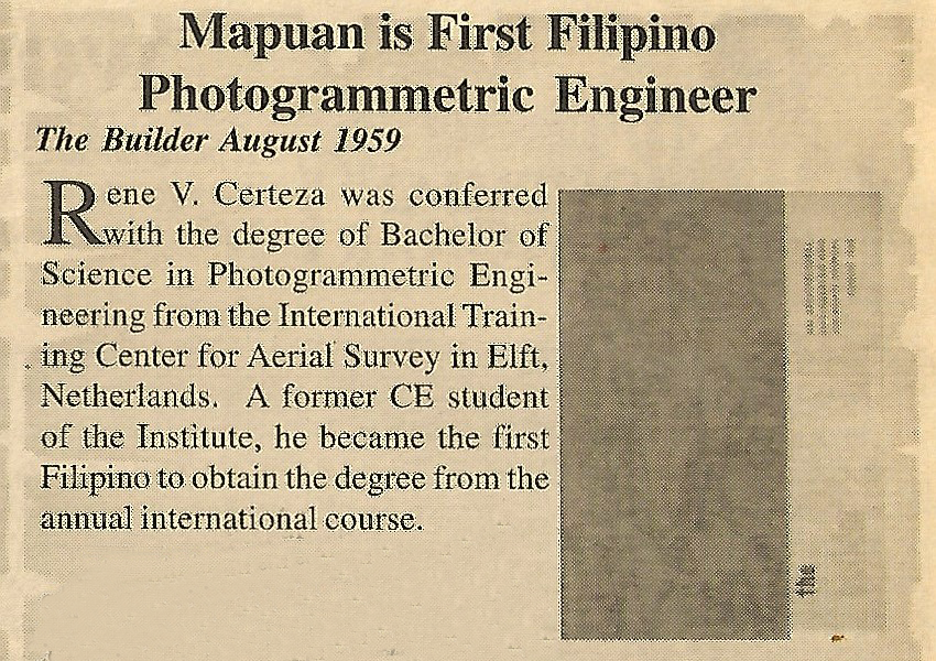 Mapuan is First Filipino Photogrammetric Engineer