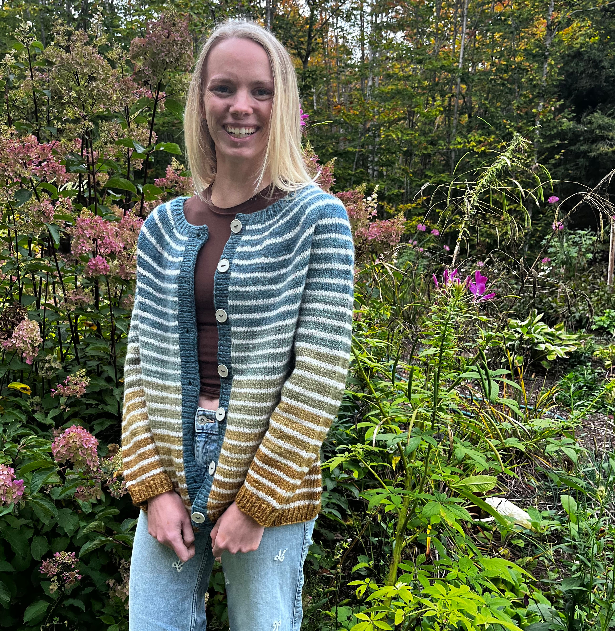 Good Karma Striped Cardigan Kit