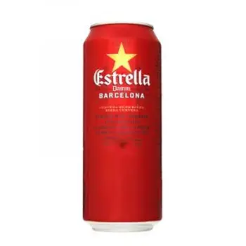 Светлое баночное пиво Estrella Damm 0.5L