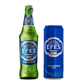 Efes Pilsener – бутылка светлого пива с приятным вкусом и ароматом.