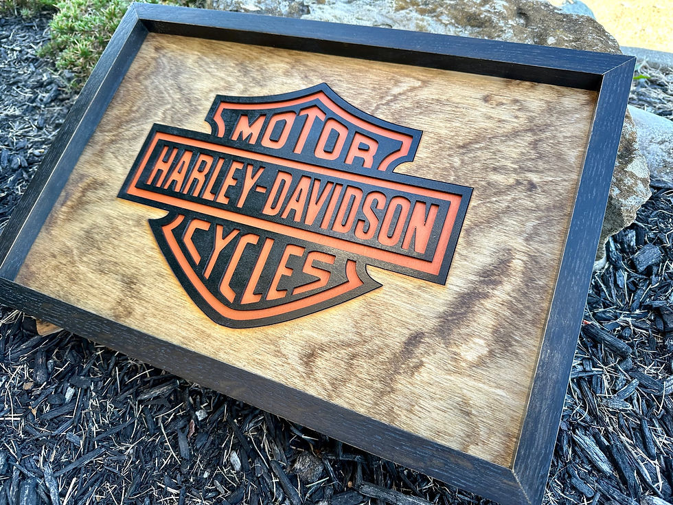 Thumbnail: Harley Davidson Sign | Wood Laser Cut Harley Sign