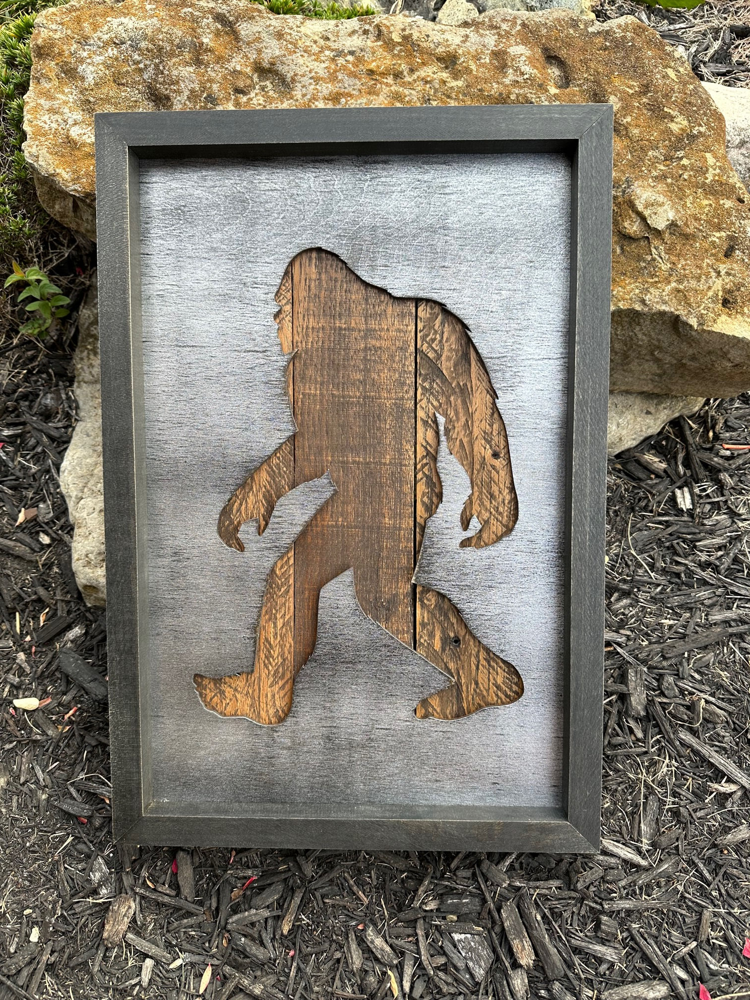 Wildlife Wall Art | Sasquatch / Big Foot Reclaimed Wood Sign