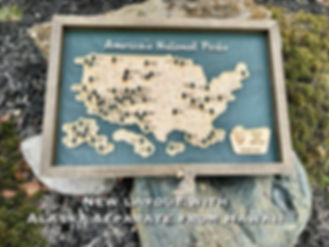US National Park Travel Map (Framed) | Hiking Travel Map