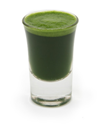 Vaso con zumo de pasto de Trigo