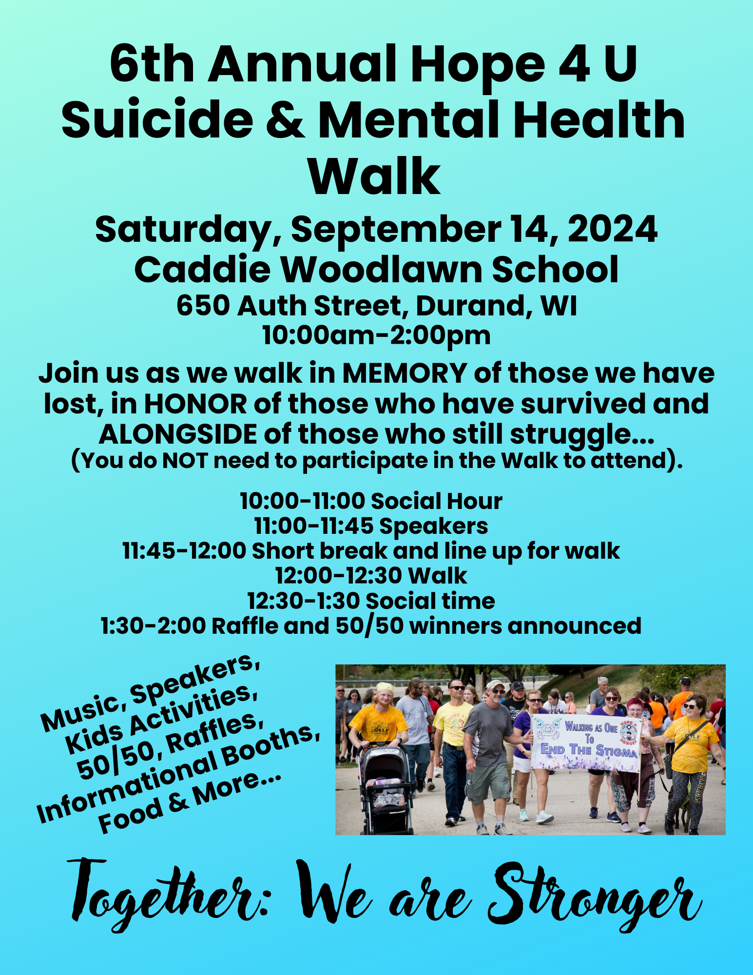 Hope 4 U Suicide & Mental Health Awareness Walk Hope 4 U