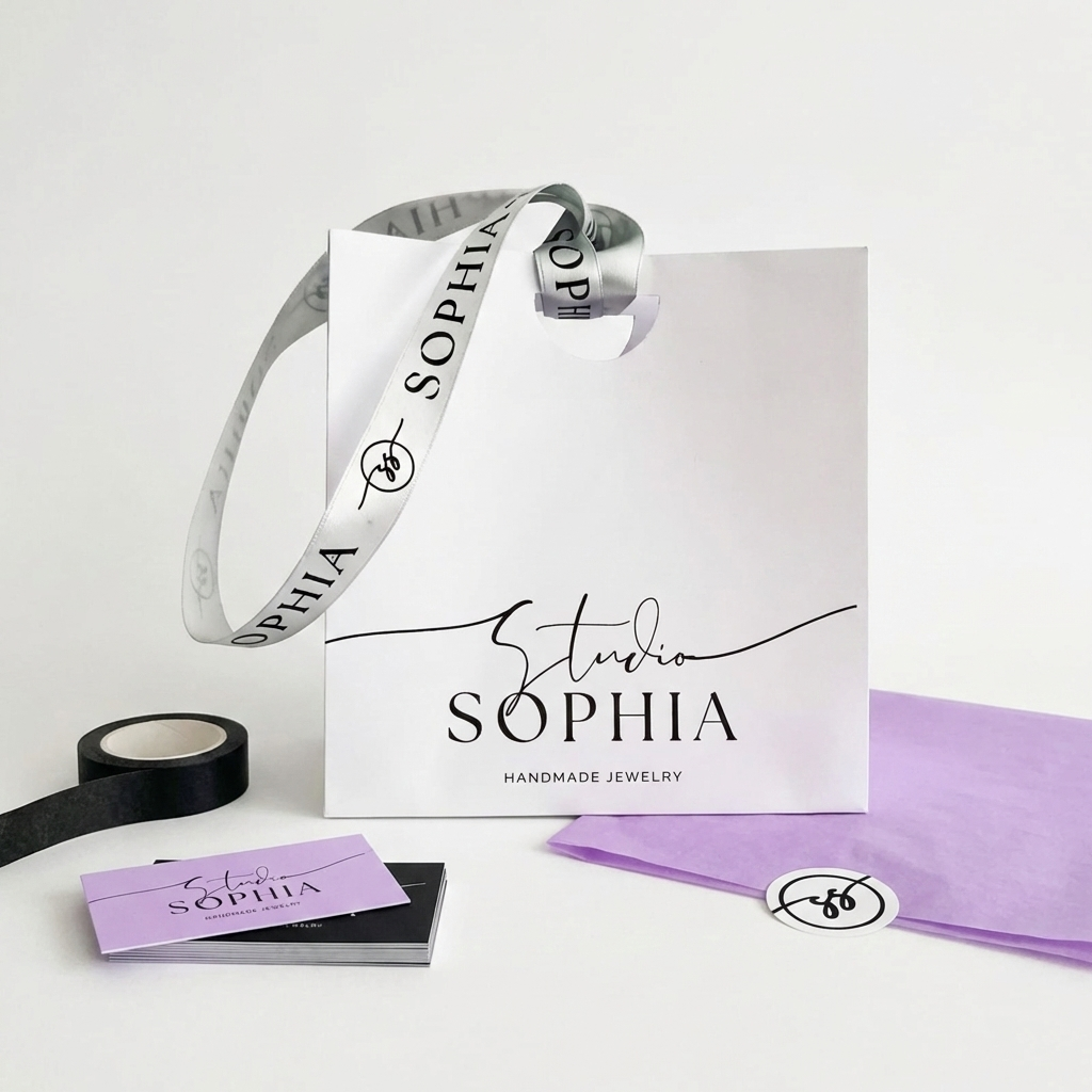 Bolsas personalizadas cinta de raso estampada