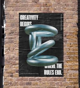 Affiche artistique – Lettre en volume