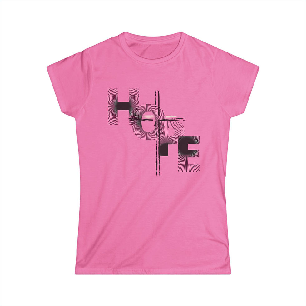 Thumbnail: Inspirational Women's Softstyle Tee - 'Hope' Graphic