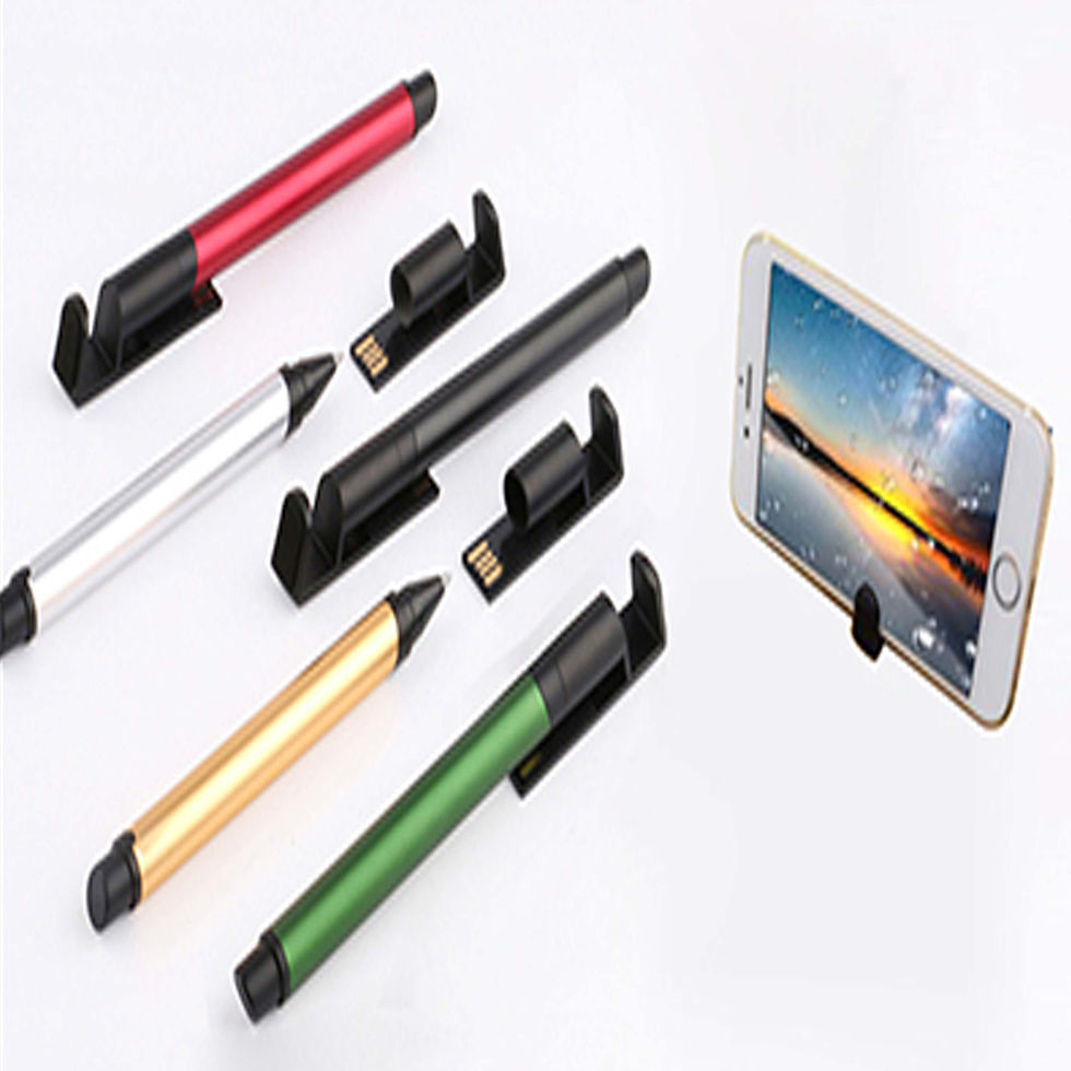 Miniatura: bolígrafos táctiles USB con soporte para tablet
