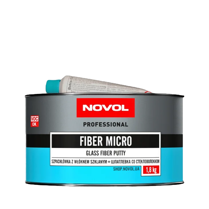 Шпаклівка Novol Fiber Micro зі скловолокном, 1.8 кг