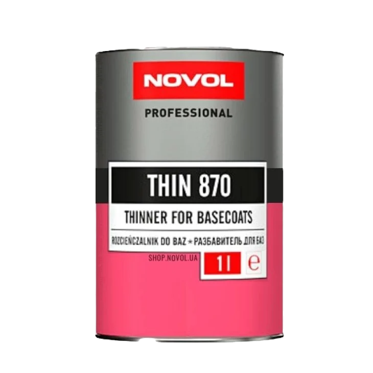 Банка розчинника NOVOL THIN 870 для базових покриттів, 1 л.
