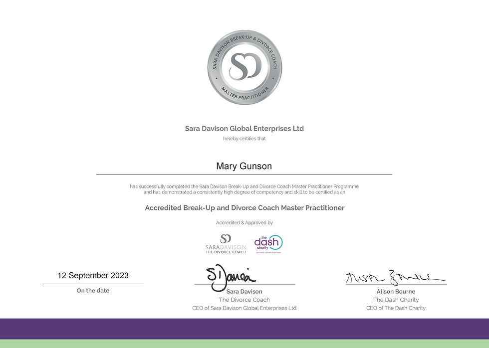 Break-Up and Divorce Coach Master Practitioner Accreditation