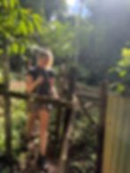 Red Stripe has a hiking stick!