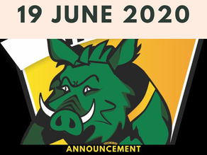 19 JUNE 2020 ANNOUNCEMENTS